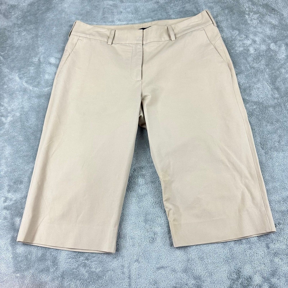 PIAZZA SEMPIONE Size EU 44/ US 8 Womens Tan Knee Length Cotton Shorts‎ - Picture 2 of 12